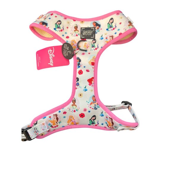 Disney Princess Sassy Woof Dog Harness Princesses Pink Ariel Belle Size XL NWT - Picture 1 of 6